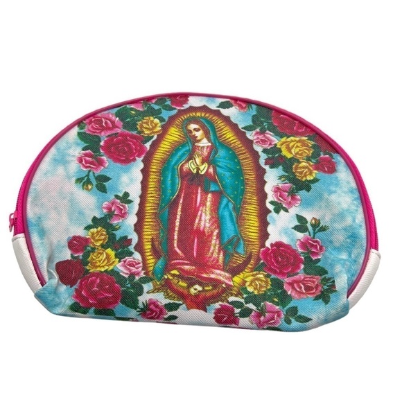 Handbags - Virgen de Guadalupe Zipper Pouch, Cosmetic Bag